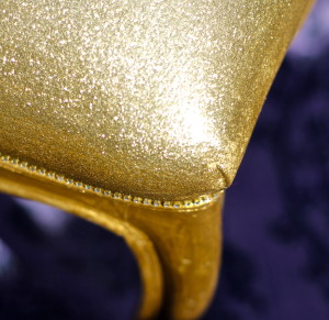 gold glitter chair