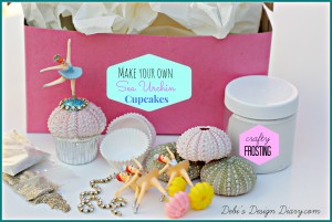 Sea urchin cupcake kit