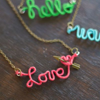 DIY Wire Word Jewelry
