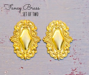 Metal Brass Embellishments Set of Two