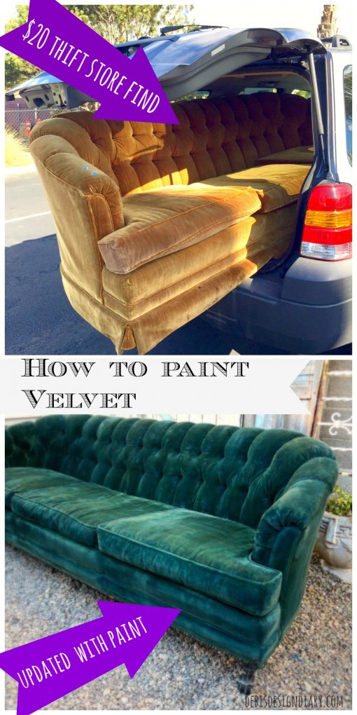 How to paint a couch or upholstery Debis Design Diary