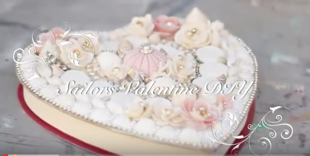 Make a Sailors Valentine with Seashells and a Recycled Candy Box